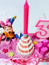 Bougeoir d'anniversaire Minnie Mouse, bougie chiffre