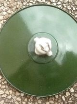 suspension en acier  émaillé, vintage 