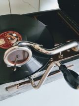 Gramophone portable, tourne-disque de collection