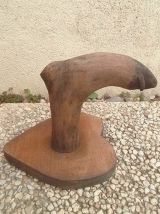 patère en bois sur ecusson,vintage