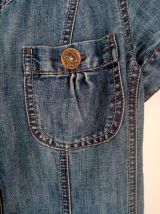 Robe en jeans à manches courtes, taille S ou M