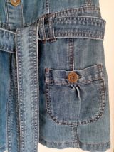 Robe en jeans à manches courtes, taille S ou M