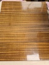 etagere string acier faux bois, montants torsadé or 1960