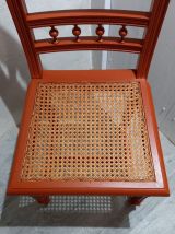 Chaise rouge cannage