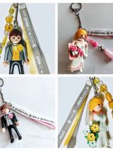 Porte clé Playmobil football français, bijou de sac