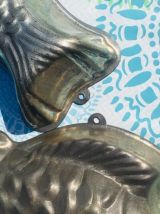 Lot de 2 moules poissons vintage anciens