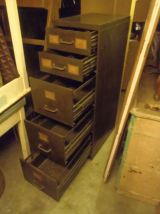 Classeur 5 tiroirs ex armée meuble industriel vers 1940.