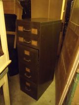 Classeur 5 tiroirs ex armée meuble industriel vers 1940.