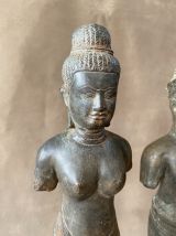 Paire de bronzes khmers