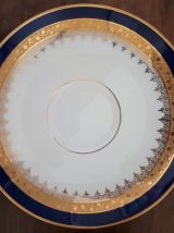 Tasse à chocolat bleu de Sèvres, porcelaine de Limoges