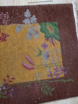 Tapis ancien Chinois Art Deco fait main, 1B873
