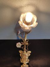 applique fleurs en bronze art déco