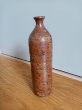 Bouteille soliflore en grès pyrité