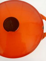 Cocotte vintage orange en fonte émaillée, Le Creuset
