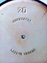 Cocotte vintage orange en fonte émaillée, Le Creuset