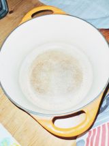 Cocotte vintage orange en fonte émaillée, Le Creuset