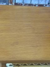 superbe armoire commode asymétrique en chêne et rotin 