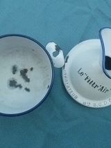 inhalateur filtr' air en  acier  émaillé vintage