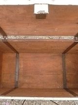 coffre  en bois et  métal, vintage