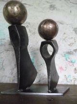 SCULPTURE " PROMENADE - MERE - FILLE "