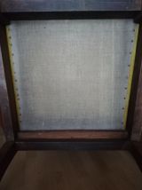 Rocking chair, bois et velours