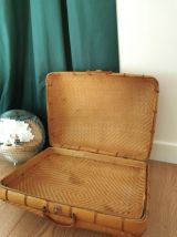 Valise rotin vintage 