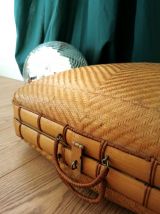 Valise rotin vintage 