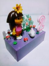 Bougeoir d'anniversaire Dora, Exploratrice, bougie chiffre