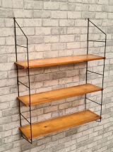 Etagere bois 1950 style tomado, String, 83x20x64. Superbe et