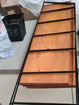 Etagere bois 1950 style tomado, String, 83x20x64. Superbe et