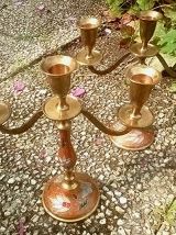 paire de chandeliers 3 branches