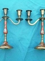 paire de chandeliers 3 branches