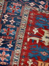 Tapis ancien Caucasien Azerbaijani Shirvan fait main, 1B491