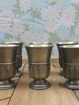 Pichet et gobelets à vin - Etains du manoir (France)