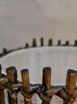 lampe osier ,rotin, bambou,dans le gout de louis sognot 1950