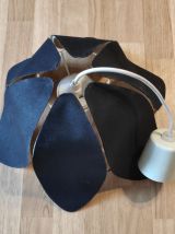 suspension 6 pétales de lotus noire