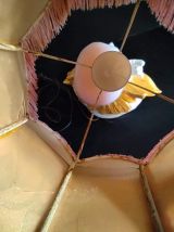 lampe pierrot en céramique et abat-jour tissu