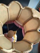 lampe pierrot en céramique et abat-jour tissu