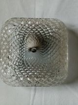 Applique ou plafonnier en verre moulé