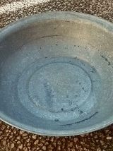 bassine  en  zinc  galva , vintage