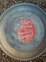 bassine  en  zinc  galva , vintage