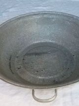 bassine  en  zinc  galva , vintage