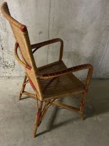 Fauteuil en rotin années 60
