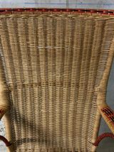 Fauteuil en rotin années 60