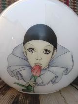 Lustre globe Pierrot  en opaline 