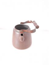 Theiere bouilloire vintage,métal et poignée en bois