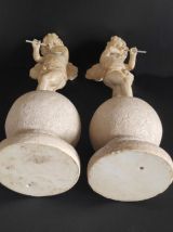 statuettes d'angelot à flûte