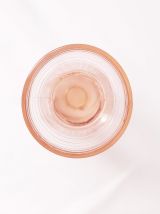 Vase en verre vintage rose