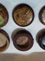 lot 3 boites bijoux bois peintes période 1950/60 