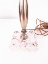 Lampe de chevet en Laiton et marbre rose